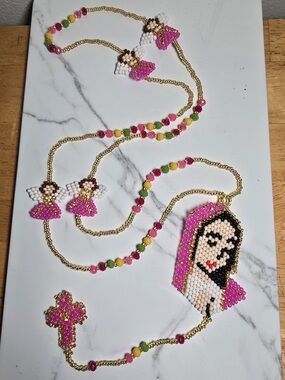 Huichol Beaded Necklace Rosary